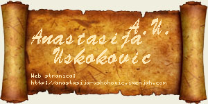 Anastasija Uskoković vizit kartica